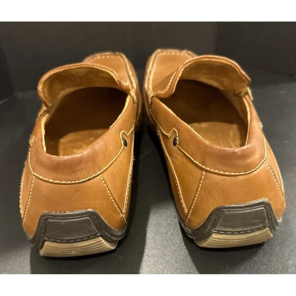 Madden Mens‎ 10.5 M Brown Leather Driving Loafers Preppy Going Out Office Career